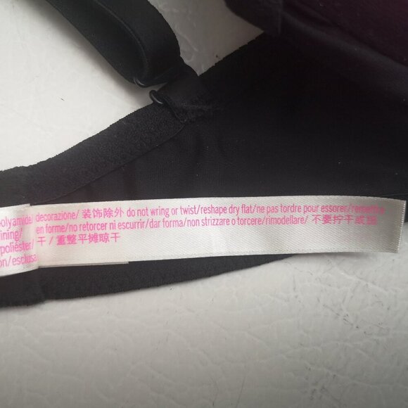 Pink Victoria's Secret Black Size 32DD Lightly Lined Underwire T-shirt Bra - Picture 4 of 7